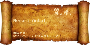 Monori Antal névjegykártya